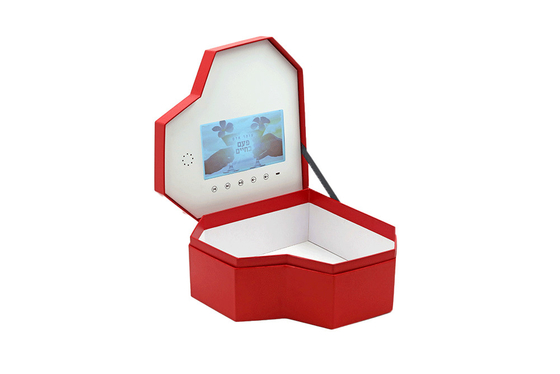 Pudełko na prezent wideo z ekranem LCD w kształcie serca w kształcie serca 3GP MKV Format wideo 512 MB pamięci