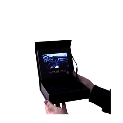 Czarne 7-calowe pudełko wideo LCD na pierścionek z biżuterią 4 GB pamięci Druk UV