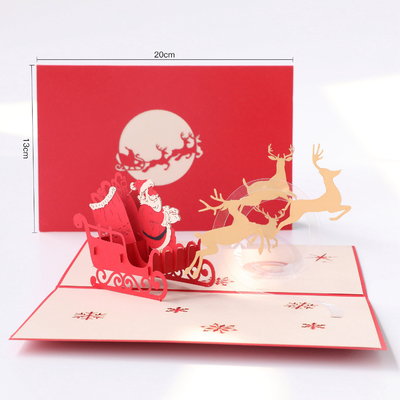 Materiał papierowy Kartka z życzeniami 3D na wakacje 20 × 13 cm Rozmiar CMYK Kolor