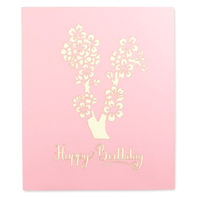 ROHS Cherry Blossom Tree Pop Up Card, kartki z życzeniami OEM ODM