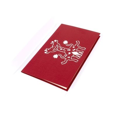 OEM 3D Pop Up Valentine Cards, 3D Greeting Card Offset Printing Certyfikaty FCC